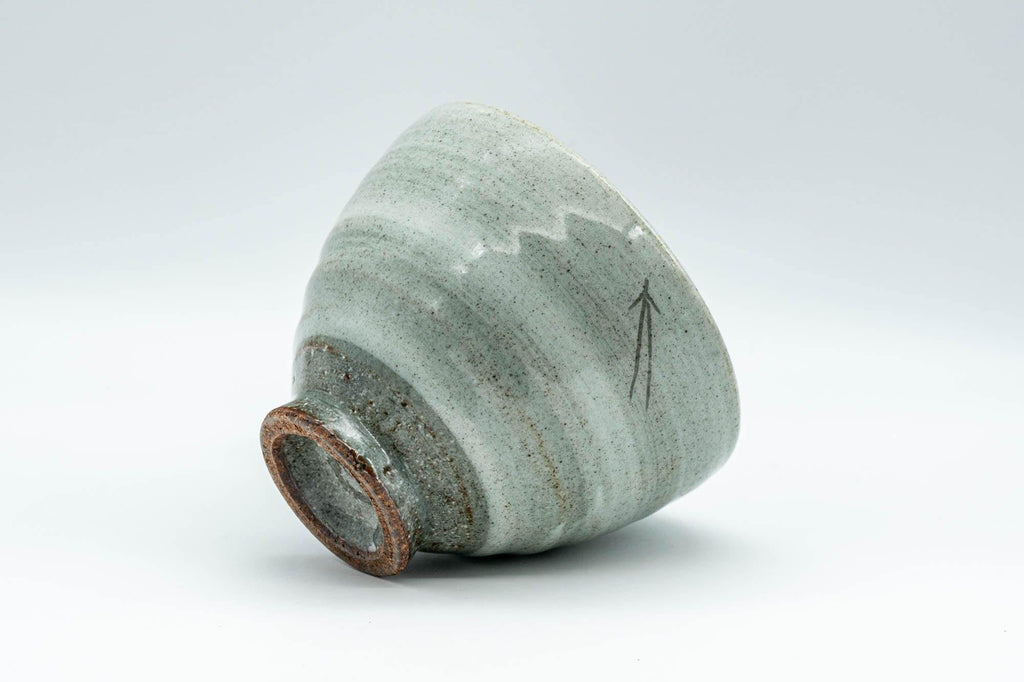 Japanese Teacup - Spiral Glaze Grey and White Yunomi - 180ml