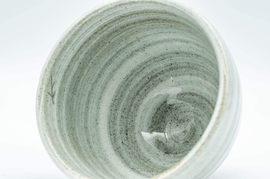 Japanese Teacup - Spiral Glaze Grey and White Yunomi - 180ml