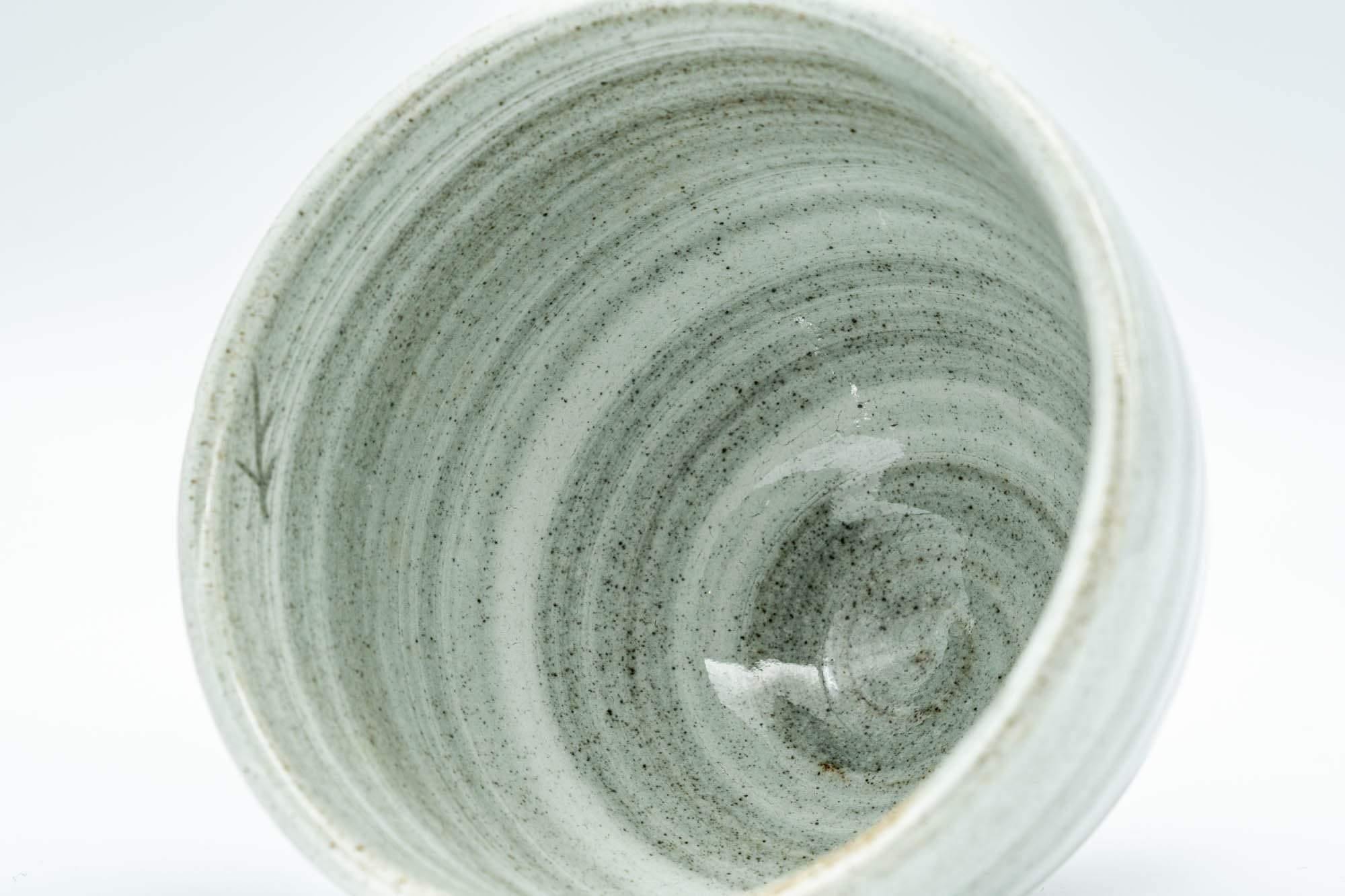 Japanese Teacup - Spiral Glaze Grey and White Yunomi - 180ml