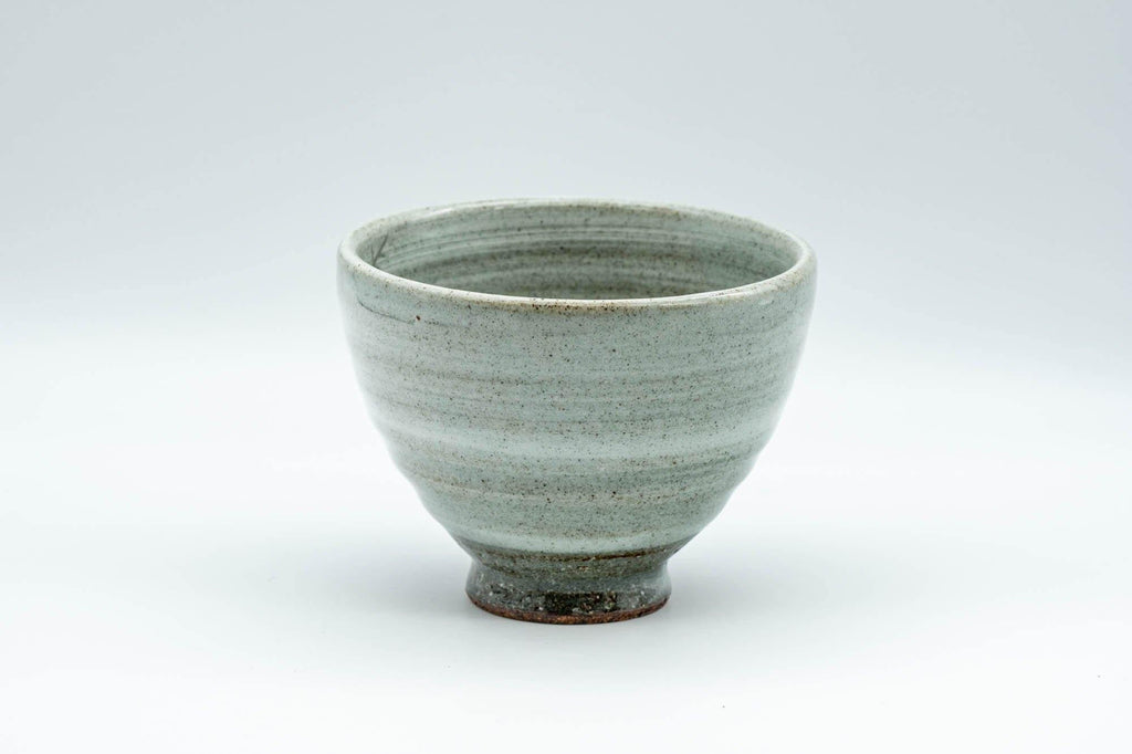 Japanese Teacup - Spiral Glaze Grey and White Yunomi - 180ml