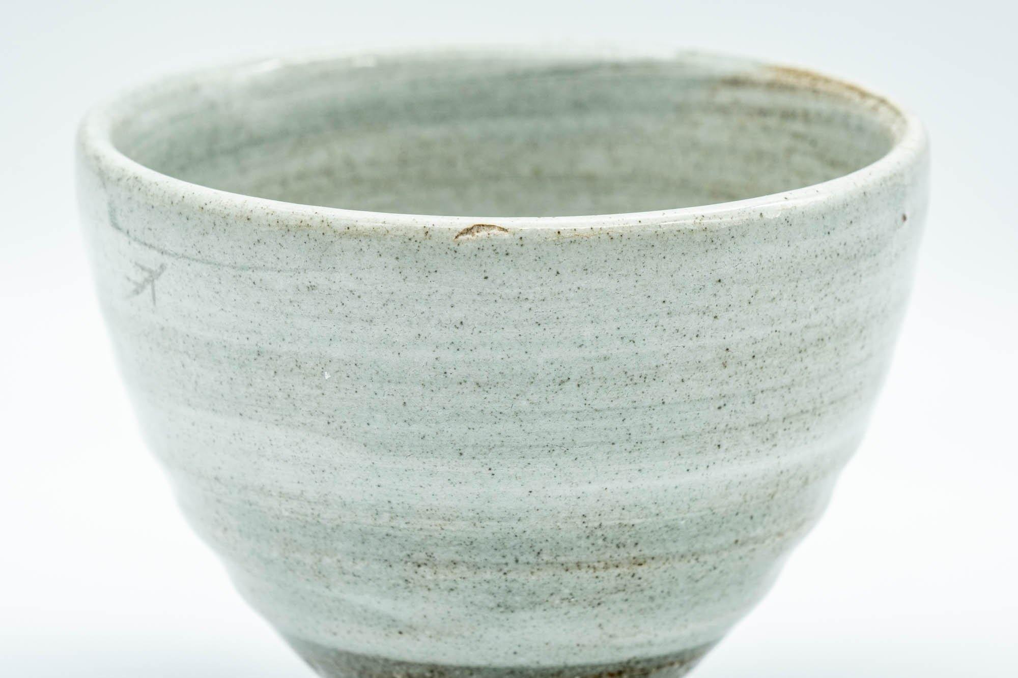 Japanese Teacup - Spiral Glaze Grey and White Yunomi - 180ml