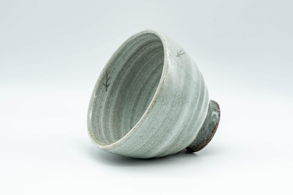 Japanese Teacup - Spiral Glaze Grey and White Yunomi - 180ml