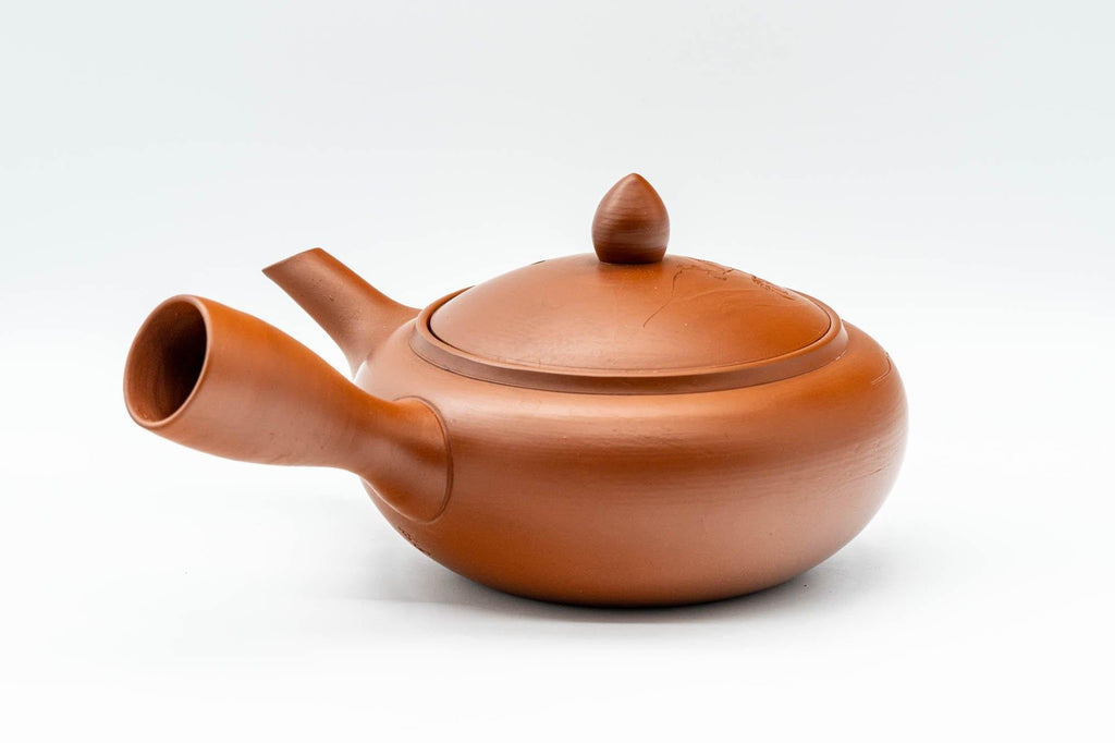 Japanese Kyusu - Engraved Tokoname-yaki Debeso Teapot - 325ml