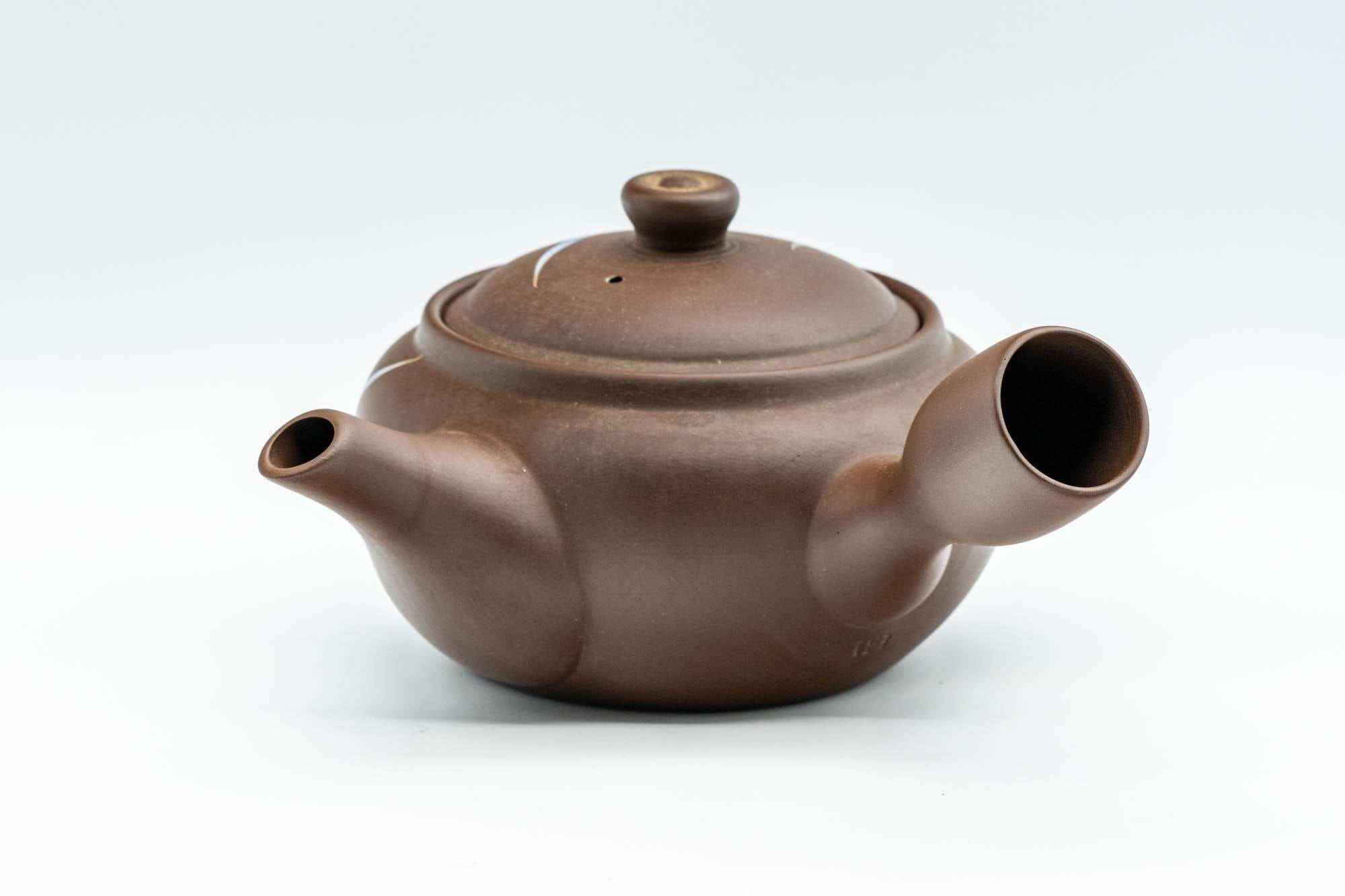 Japanese Kyusu - Floral Pattern Clay Teapot with Fine Mesh Strainer - 400ml