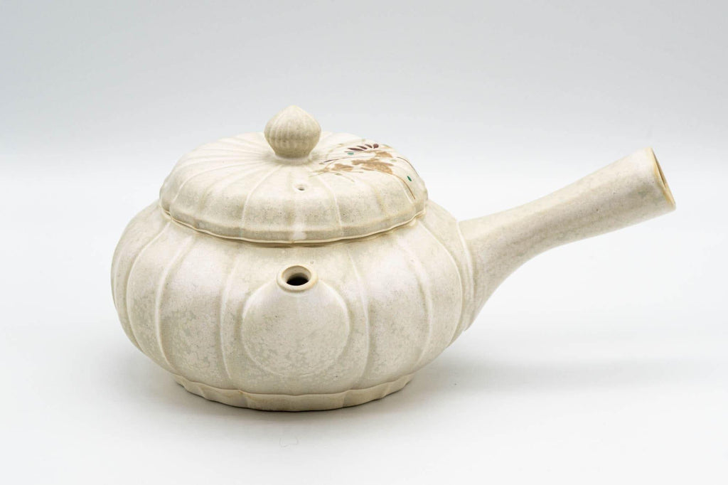 Japanese Kyusu - Floral Pumpkin-shaped Debeso Teapot - 300ml