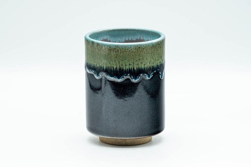 Japanese Teacup - Teal Blue Drip-Glazed Agano-yaki Yunomi - 200ml