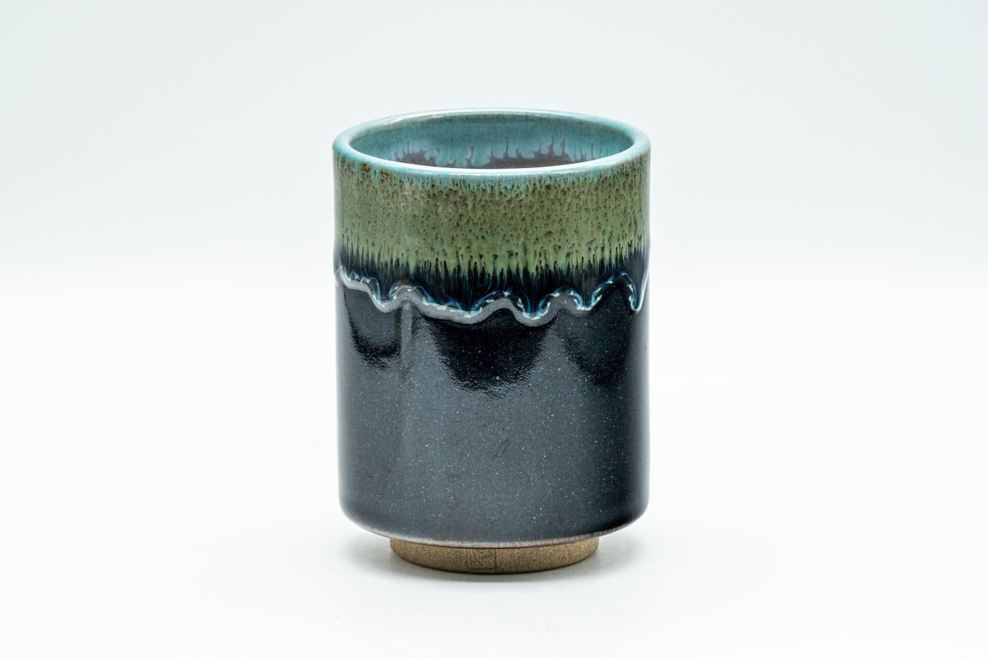 Japanese Teacup - Teal Blue Drip-Glazed Agano-yaki Yunomi - 200ml