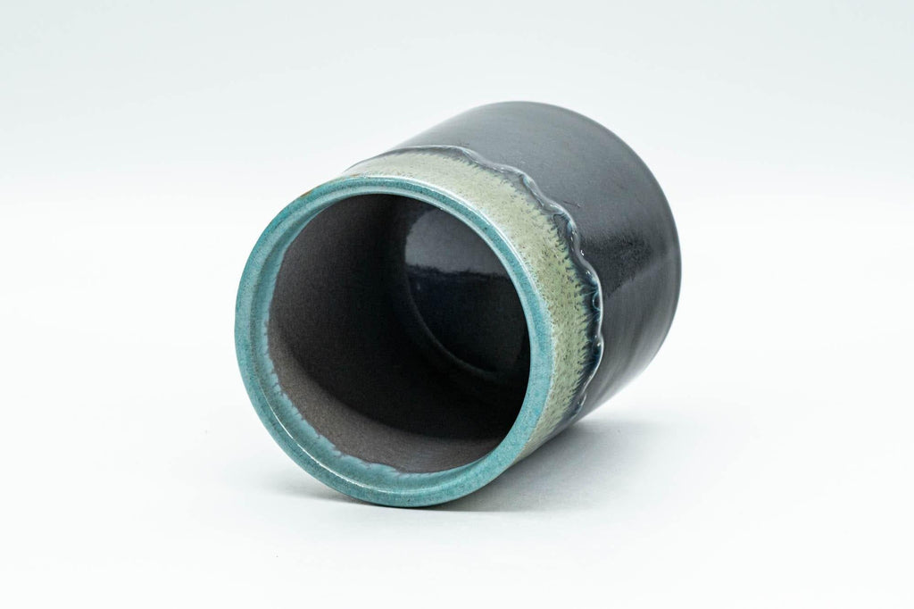 Japanese Teacup - Teal Blue Drip-Glazed Agano-yaki Yunomi - 200ml