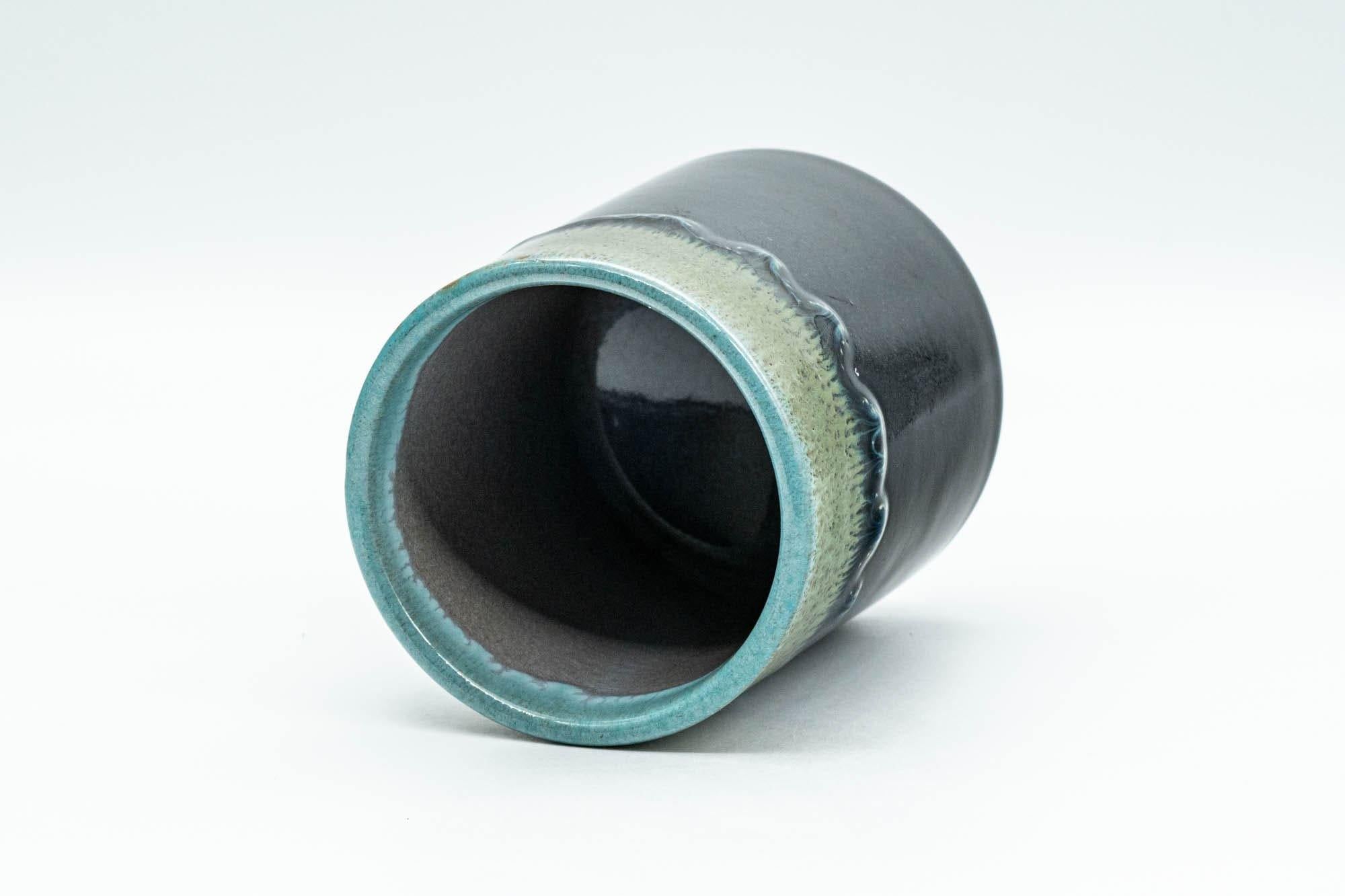 Japanese Teacup - Teal Blue Drip-Glazed Agano-yaki Yunomi - 200ml