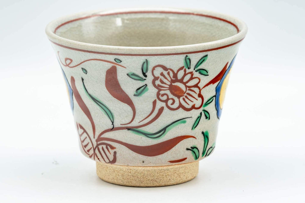 Japanese Teacup - Floral Gold Painted Yunomi - 130ml