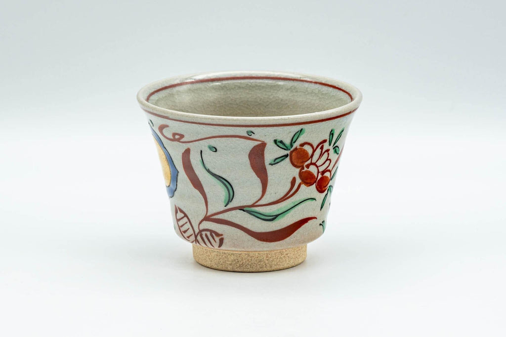 Japanese Teacup - Floral Gold Painted Yunomi - 130ml