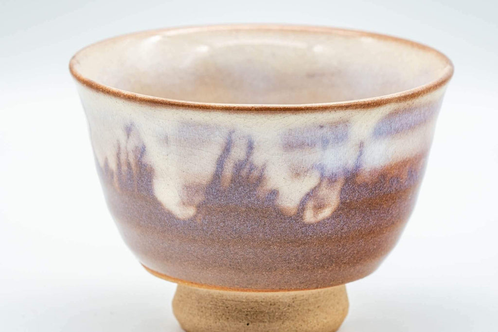 Japanese Teacup - Magenta White Drip-Glazed Hagi-yaki Yunomi - 130ml