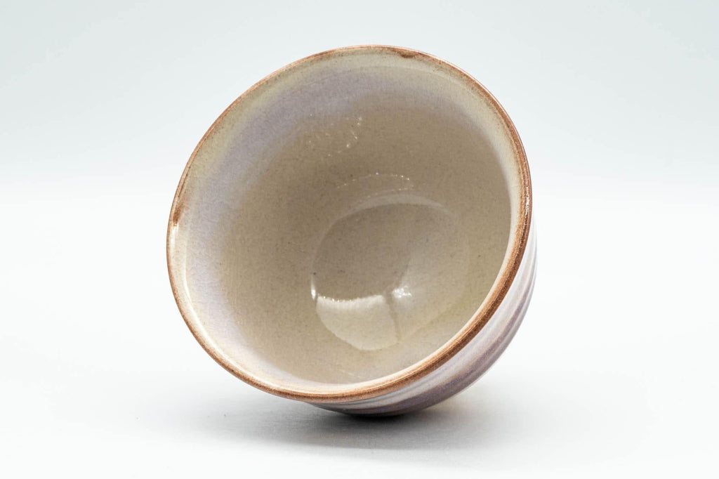 Japanese Teacup - Magenta White Drip-Glazed Hagi-yaki Yunomi - 130ml