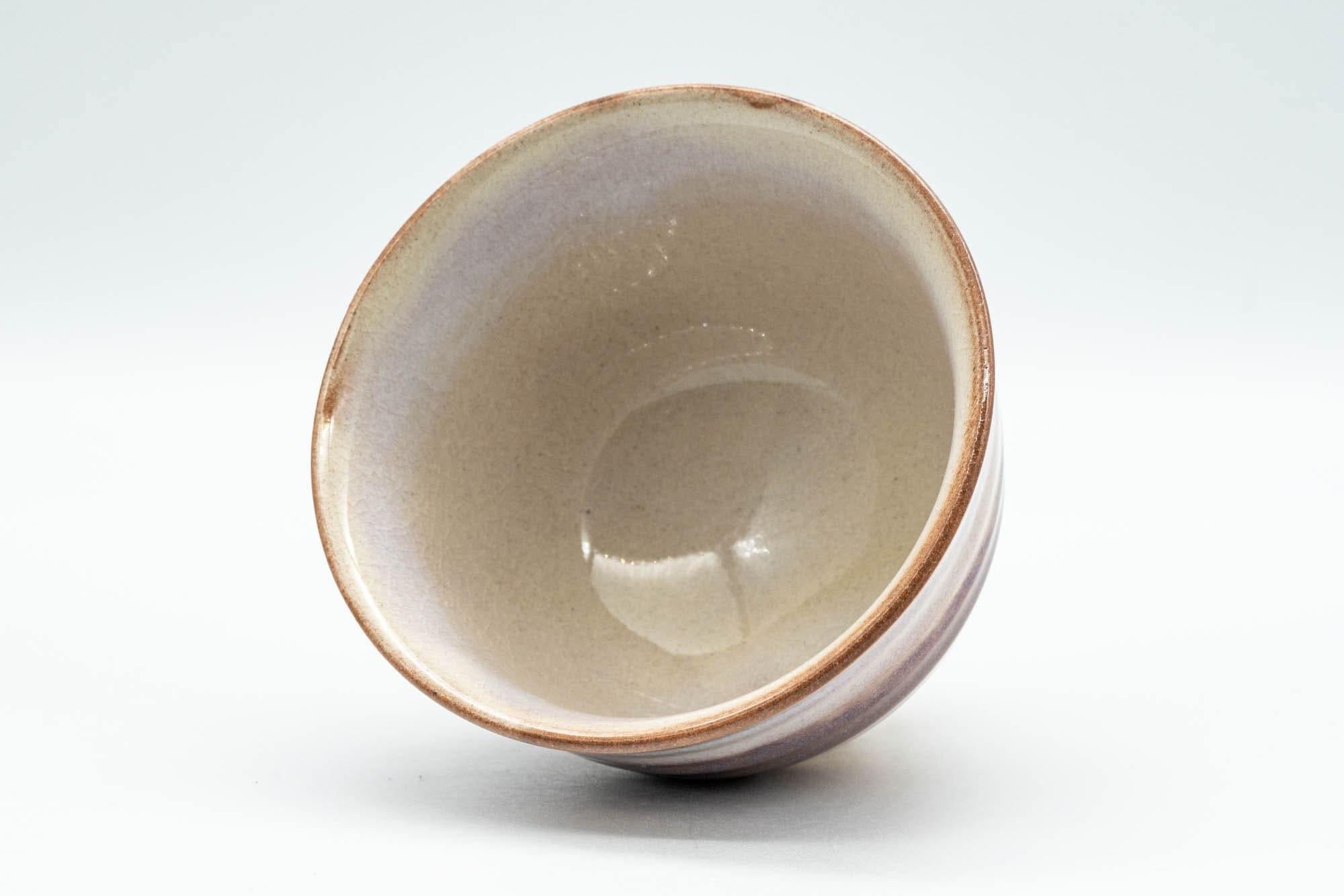 Japanese Teacup - Magenta White Drip-Glazed Hagi-yaki Yunomi - 130ml