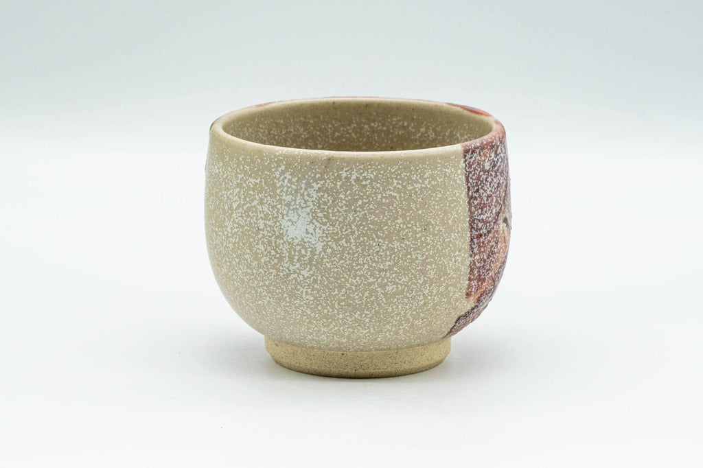 Japanese Teacup - Beige and Magenta Speckled Yunomi - 150ml