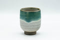Japanese Teacup - Green Drip-Glazed Agano-yaki Yunomi - 100ml