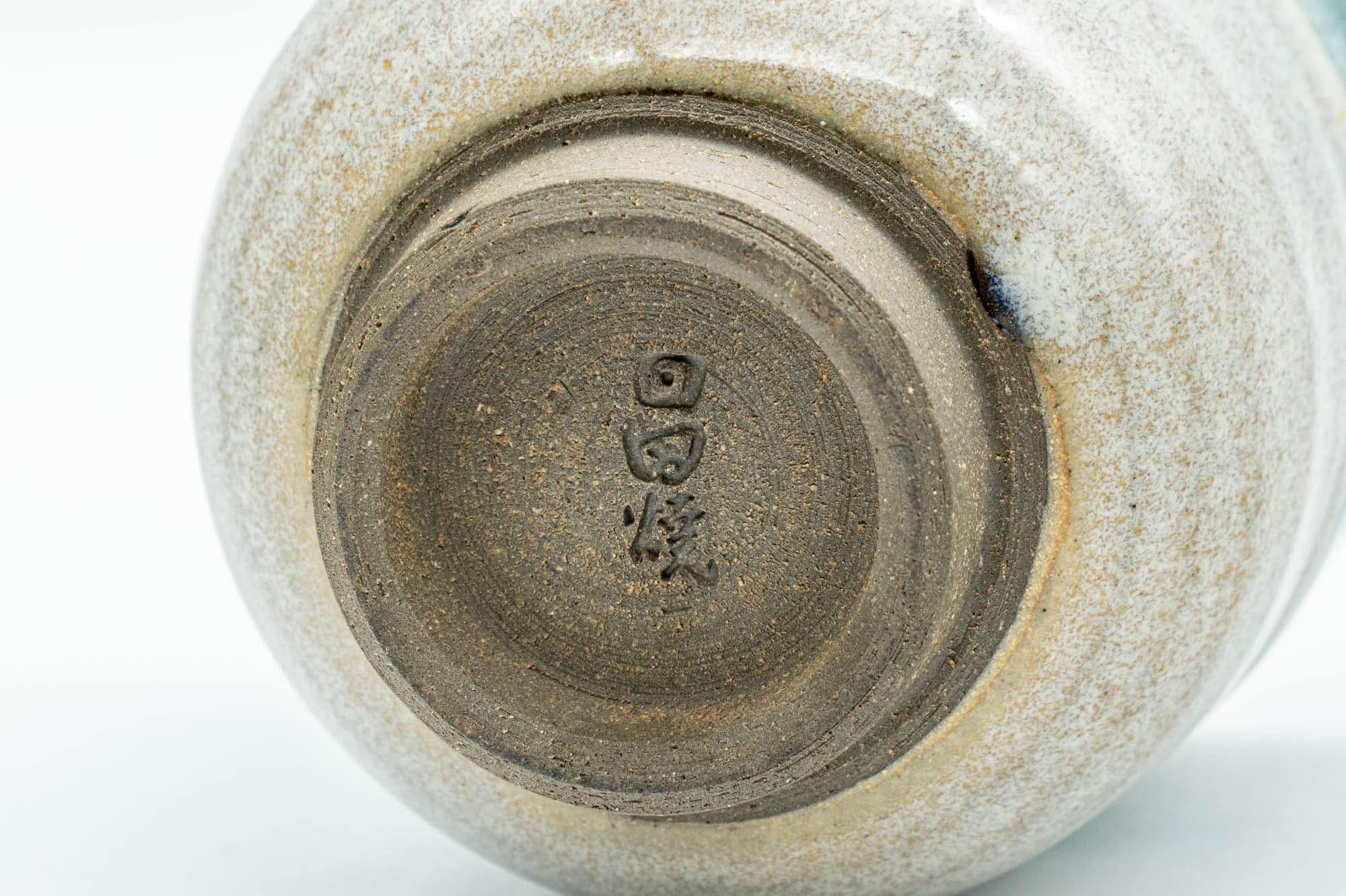 Japanese Teacup - Green Drip-Glazed Agano-yaki Yunomi - 100ml