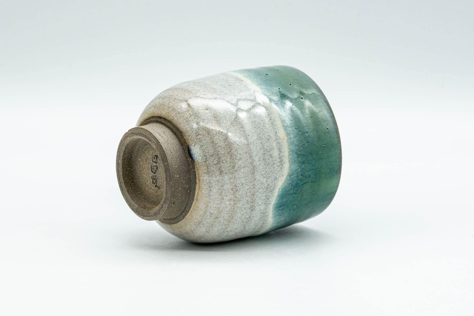 Japanese Teacup - Green Drip-Glazed Agano-yaki Yunomi - 100ml