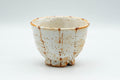 Japanese Teacup - Orange and White Shino Glazed Yunomi - 150ml
