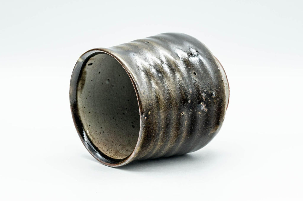 Japanese Teacup - Brown Spiraling Yunomi - 190ml