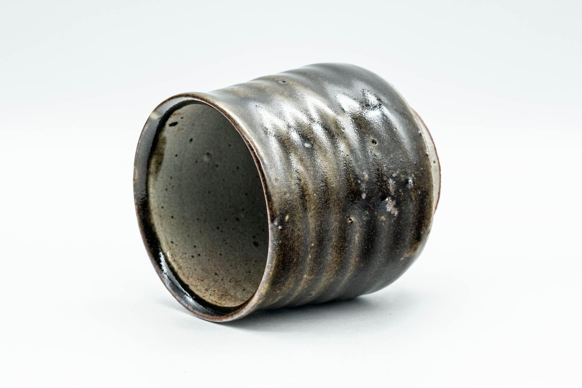 Japanese Teacup - Brown Spiraling Yunomi - 190ml