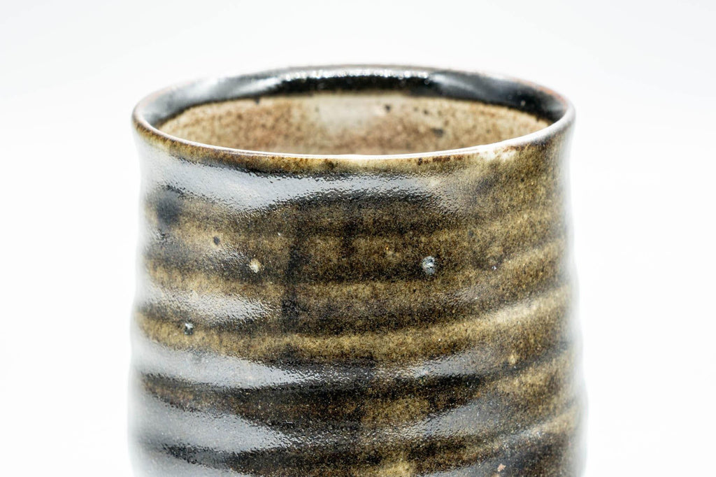 Japanese Teacup - Brown Spiraling Yunomi - 190ml