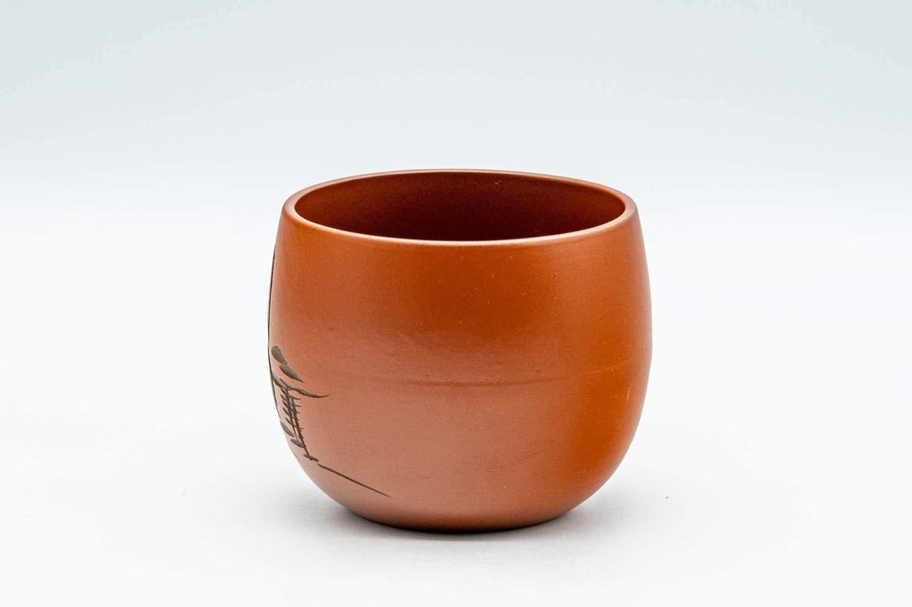 Japanese Teacup - Engraved Mountainous Tokoname-yaki Yunomi - 140ml