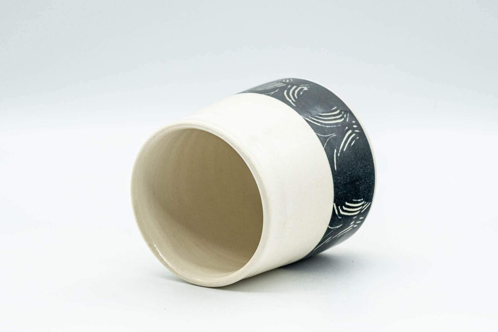 Japanese Teacup - Butterflies Black and White Yunomi - 190ml