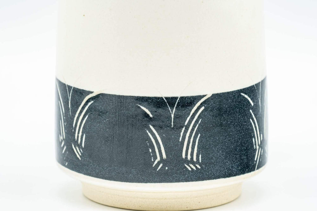 Japanese Teacup - Butterflies Black and White Yunomi - 190ml