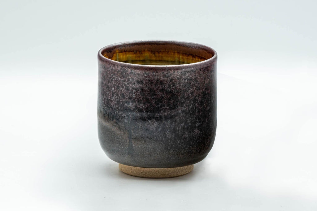Japanese Teacup - Purple Tenmoku and Drip-Glazed Yunomi - 180ml