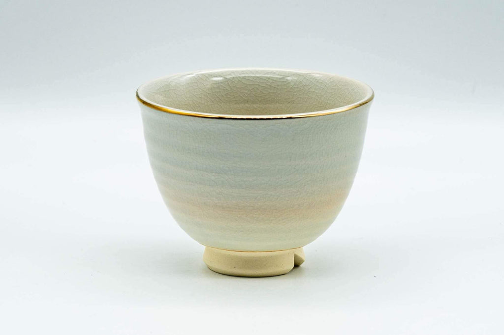 Japanese Teacup - Floral Gold Kyo-yaki Yunomi - 110ml