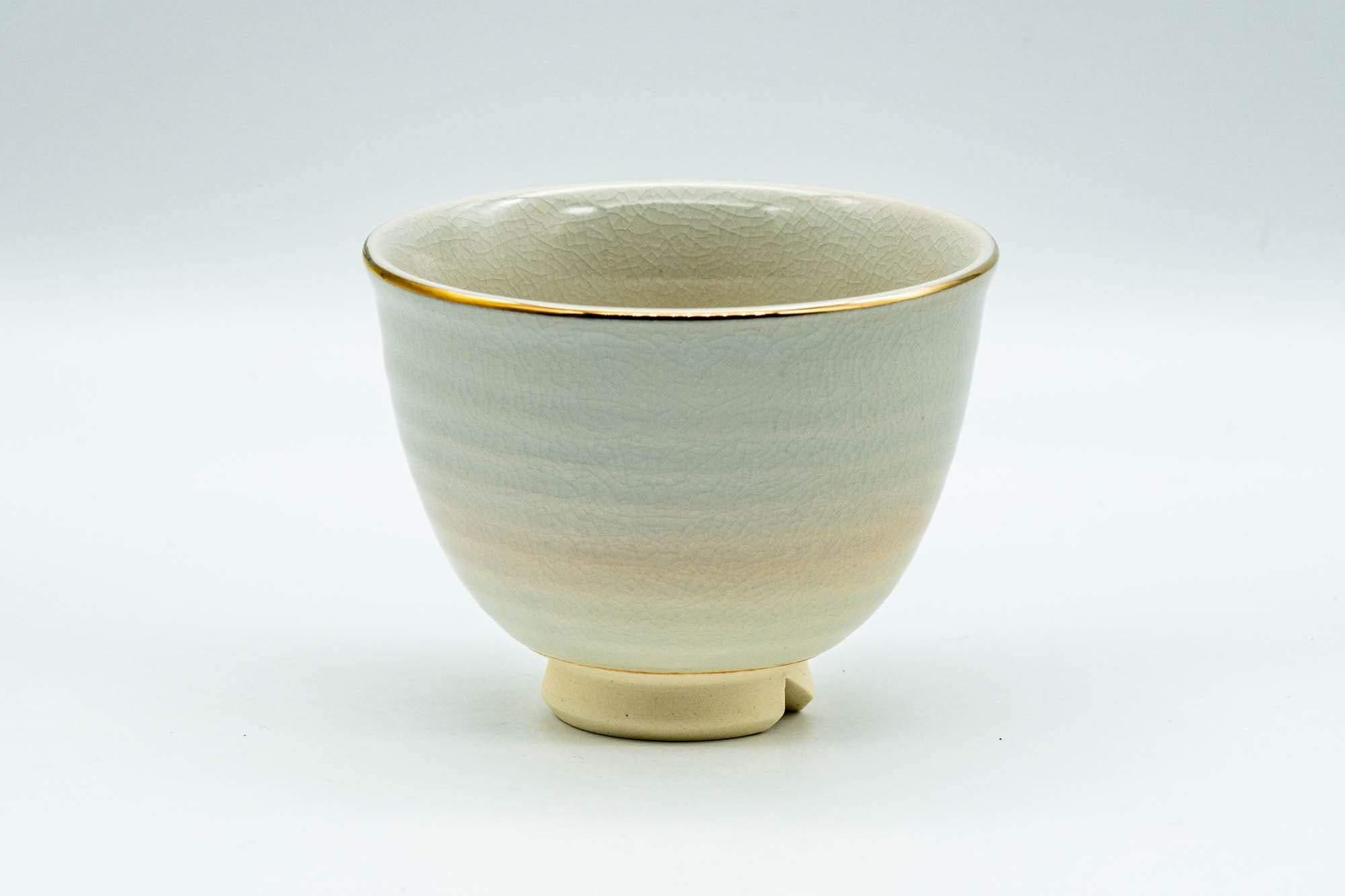 Japanese Teacup - Floral Gold Kyo-yaki Yunomi - 110ml