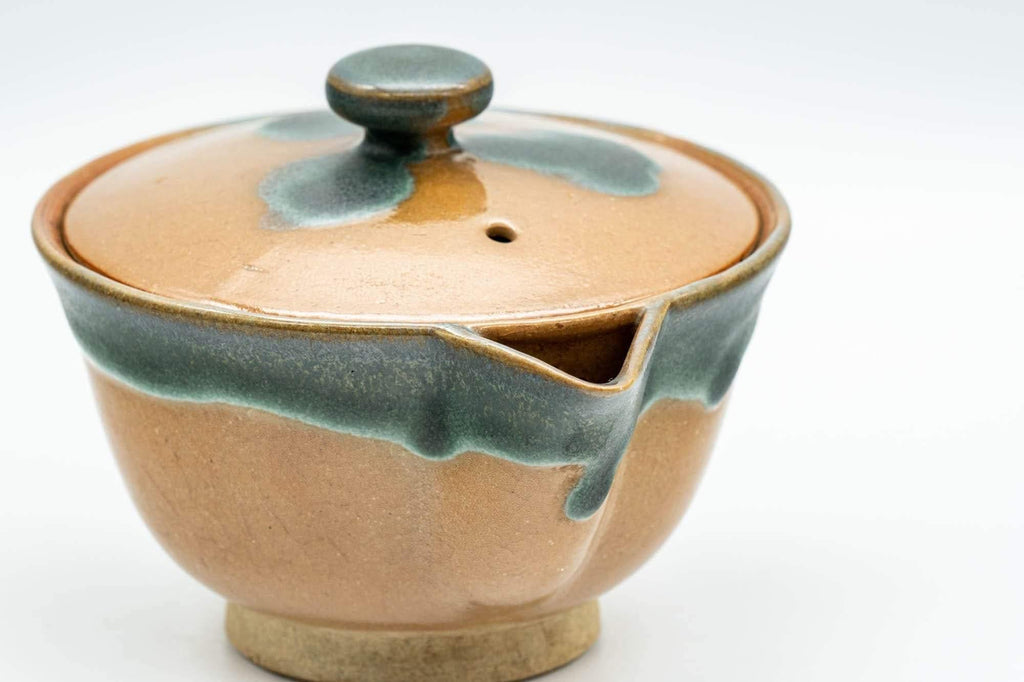 Japanese Houhin - Blue-Green Drip Glazed Agano-yaki Do-ake Teapot - 160ml