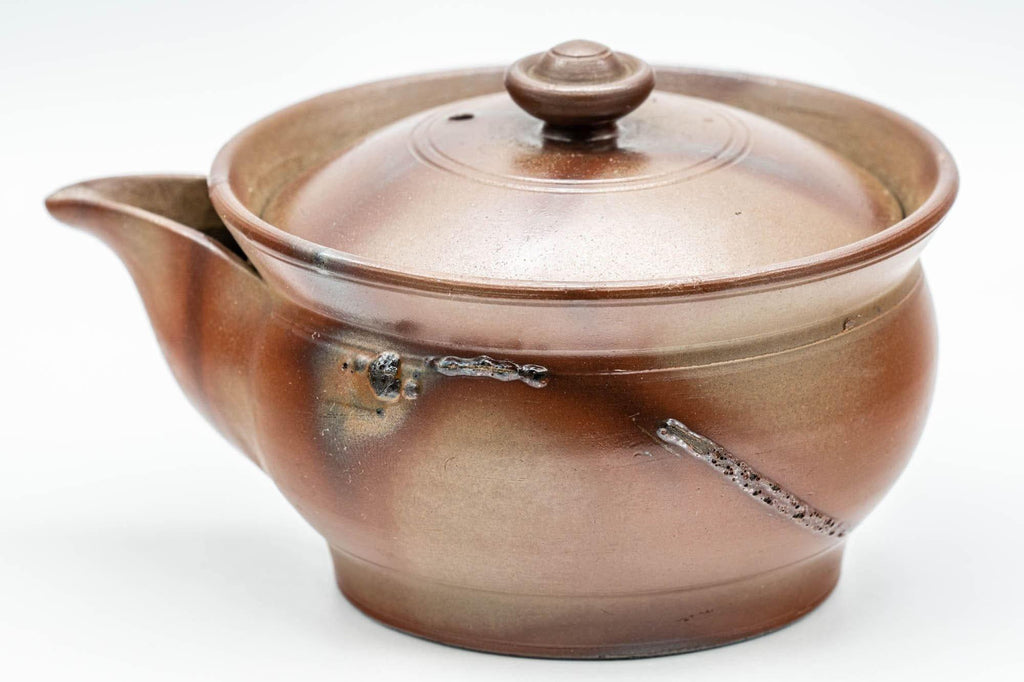 Japanese Houhin - 柴岡陶泉堂 Shibaoka Tosendou Hidasuki Bizen-yaki Do-ake Teapot - 120ml