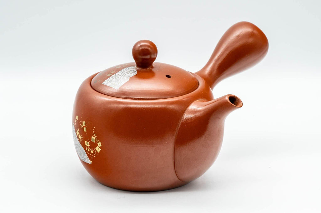 Japanese Kyusu - Engraved Turtle Tokoname-yaki Teapot - 350ml