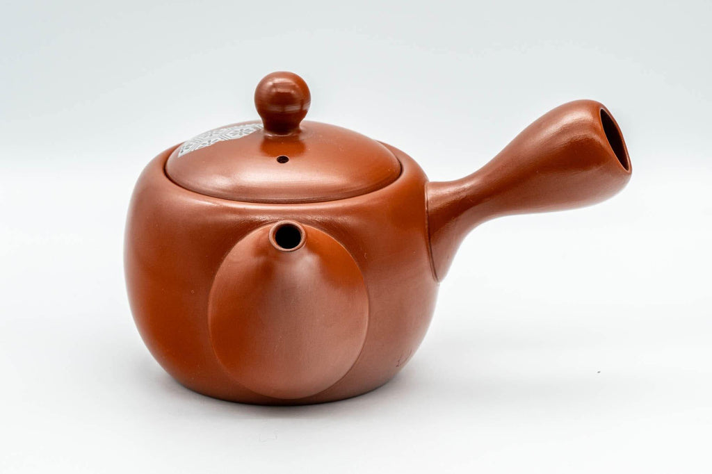 Japanese Kyusu - Engraved Turtle Tokoname-yaki Teapot - 350ml