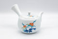 Japanese Kyusu - White Floral Arita-yaki Debeso Teapot - 200ml