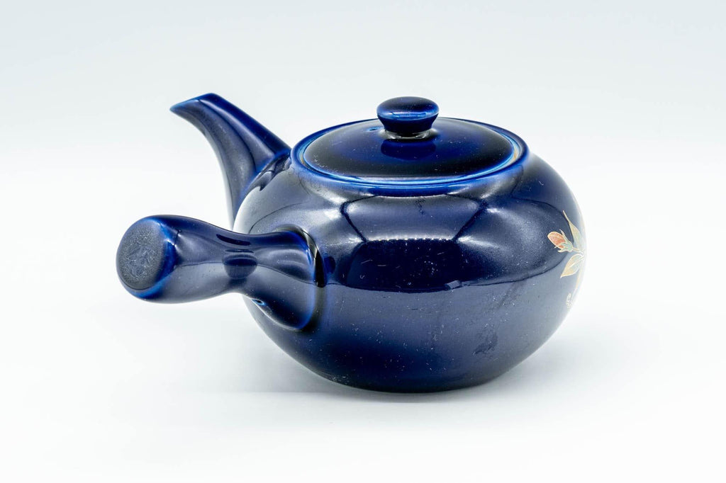 Japanese Kyusu - Blue Floral Arita-yaki Debeso Teapot - 220ml