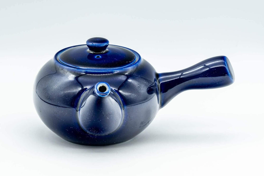 Japanese Kyusu - Blue Floral Arita-yaki Debeso Teapot - 220ml