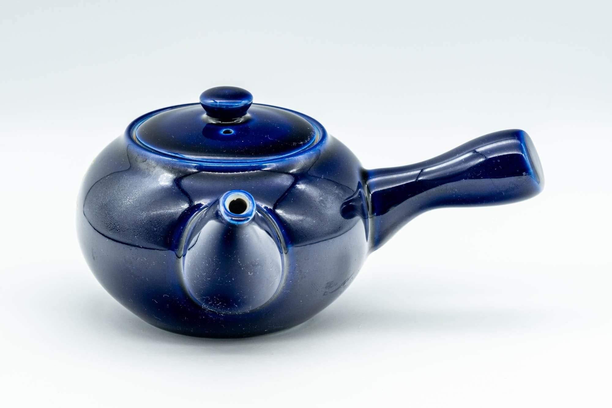 Japanese Kyusu - Blue Floral Arita-yaki Debeso Teapot - 220ml