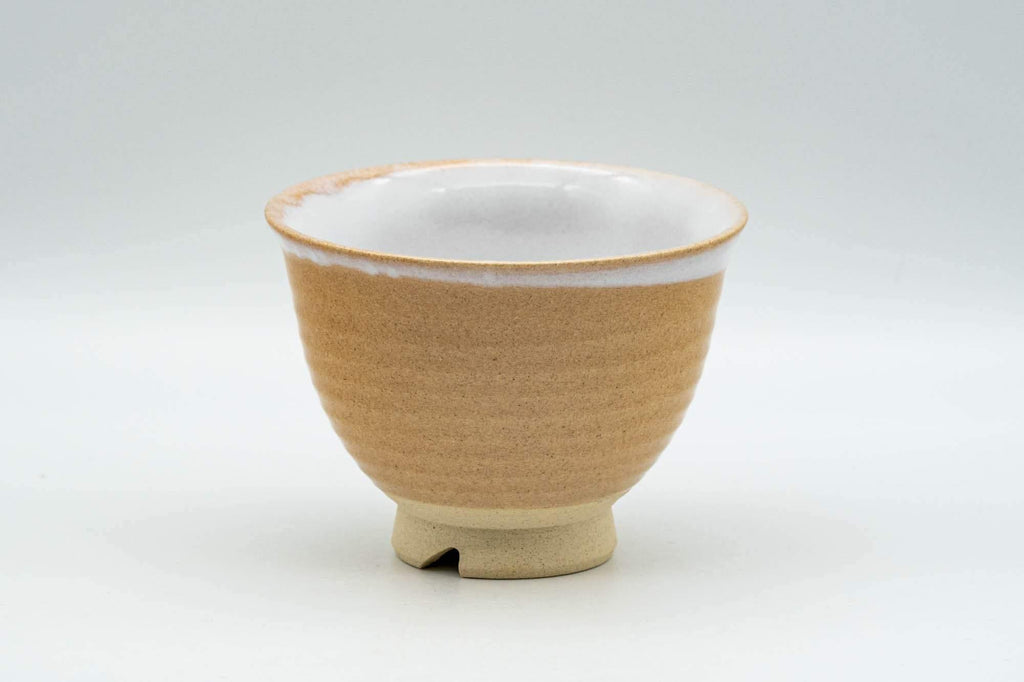 Japanese Teacup - Beige White Glazed Hagi-yaki Yunomi - 130ml