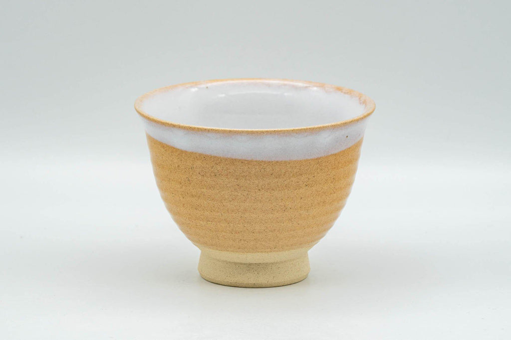 Japanese Teacup - Beige White Glazed Hagi-yaki Yunomi - 130ml