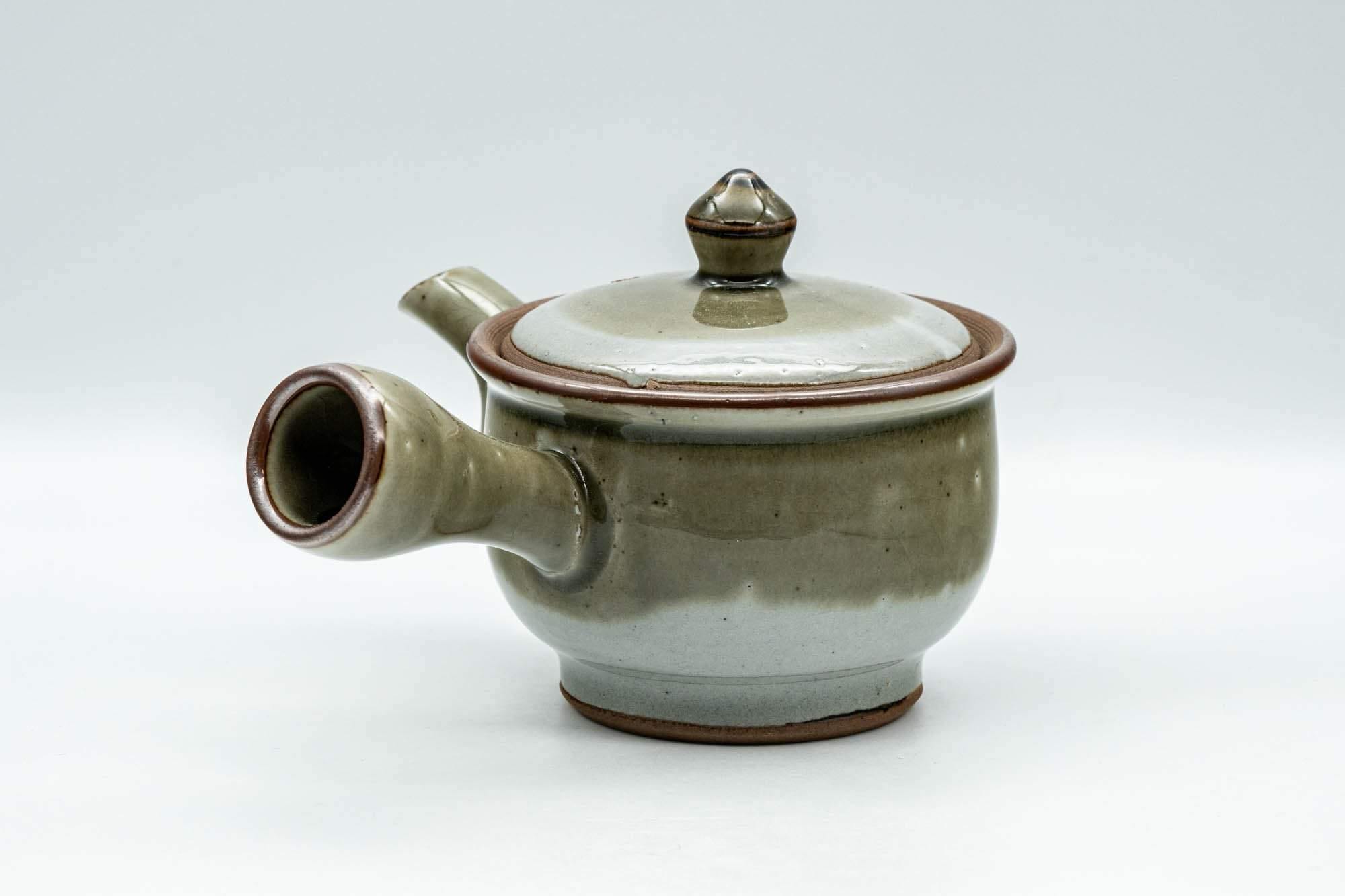 Japanese Tea Set - Green Grey Do-ake Kyusu Teapot and 4 Yunomi Teacups