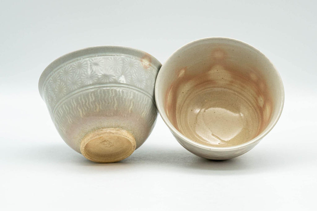 Japanese Teacups - Pair of Gohonte Hagi-yaki Yunomi - 120ml
