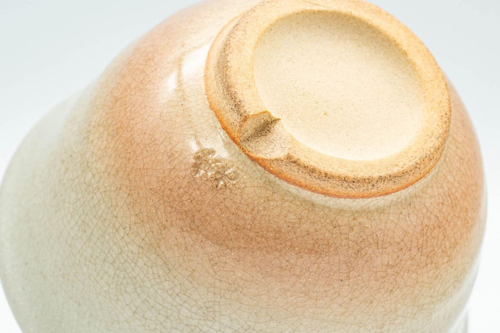 Japanese Teacups - Pair of Beige Peach Classic Hagi-yaki Yunomi - 100ml