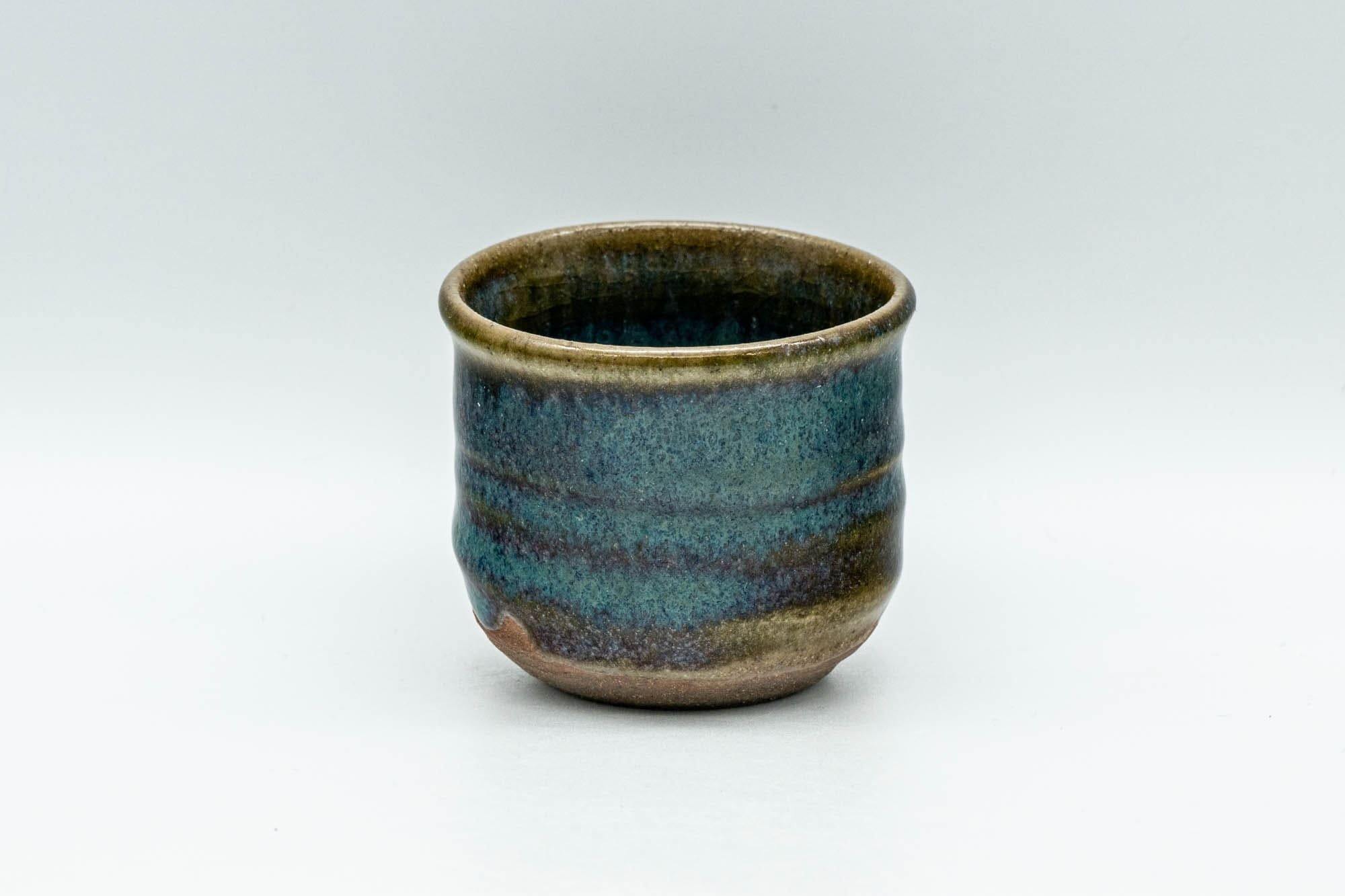 Japanese Teacup - Blue Green Hare's Fur Glazed Guinomi - 50ml