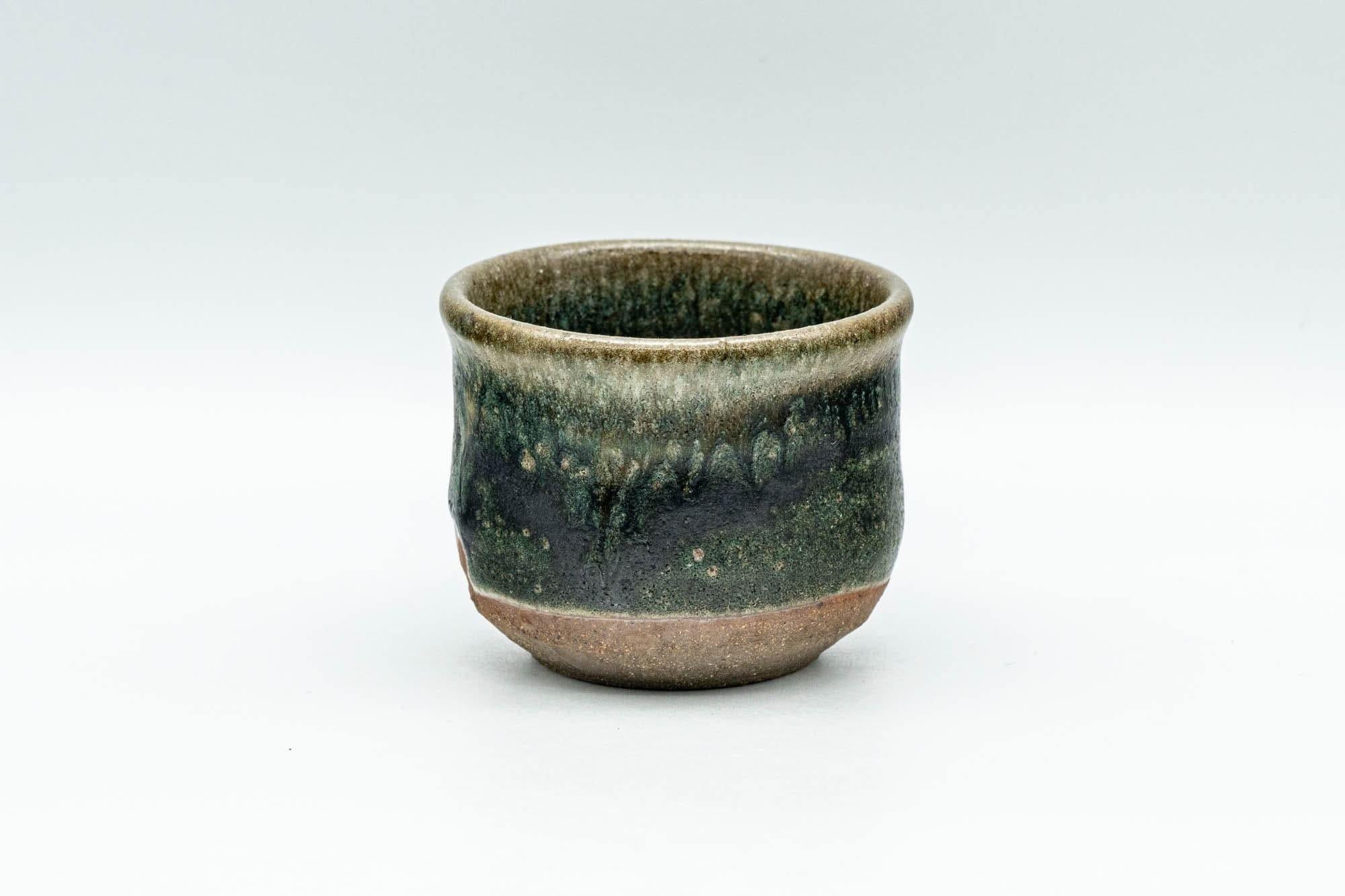 Japanese Teacup - Green Hare's Fur Glazed Guinomi - 50ml
