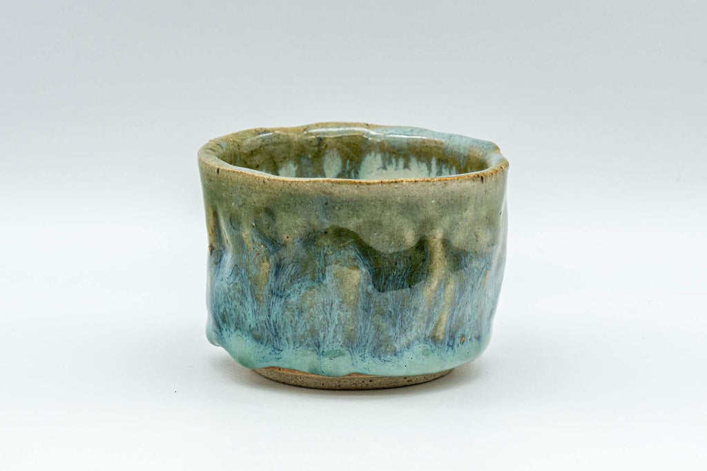 Japanese Teacup - Turquoise Wabi-Sabi Yunomi - 90ml