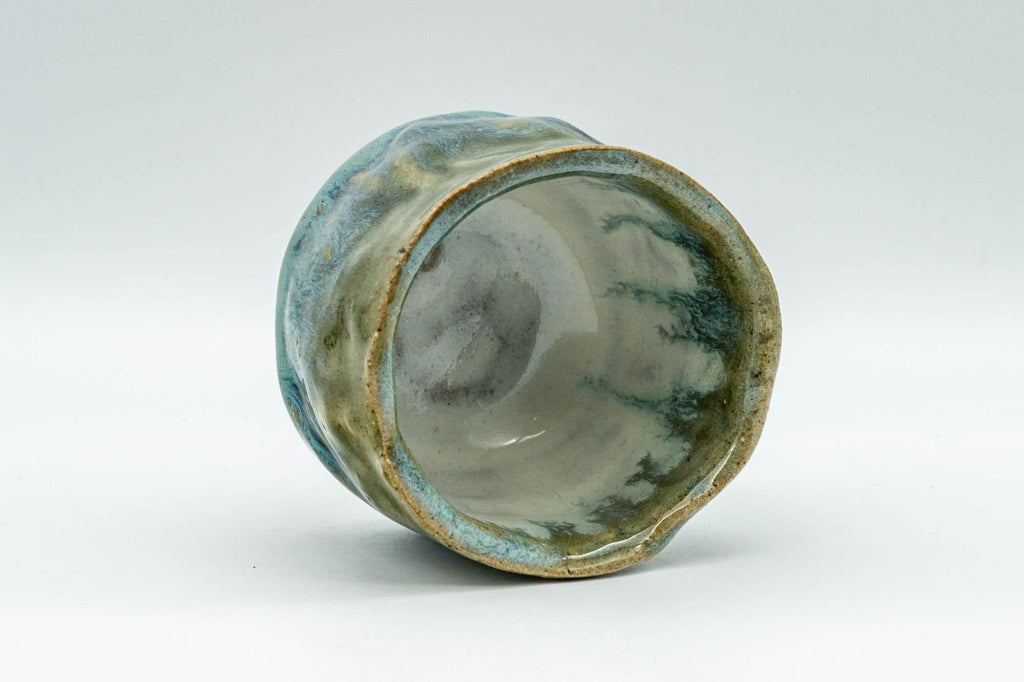 Japanese Teacup - Turquoise Wabi-Sabi Yunomi - 90ml