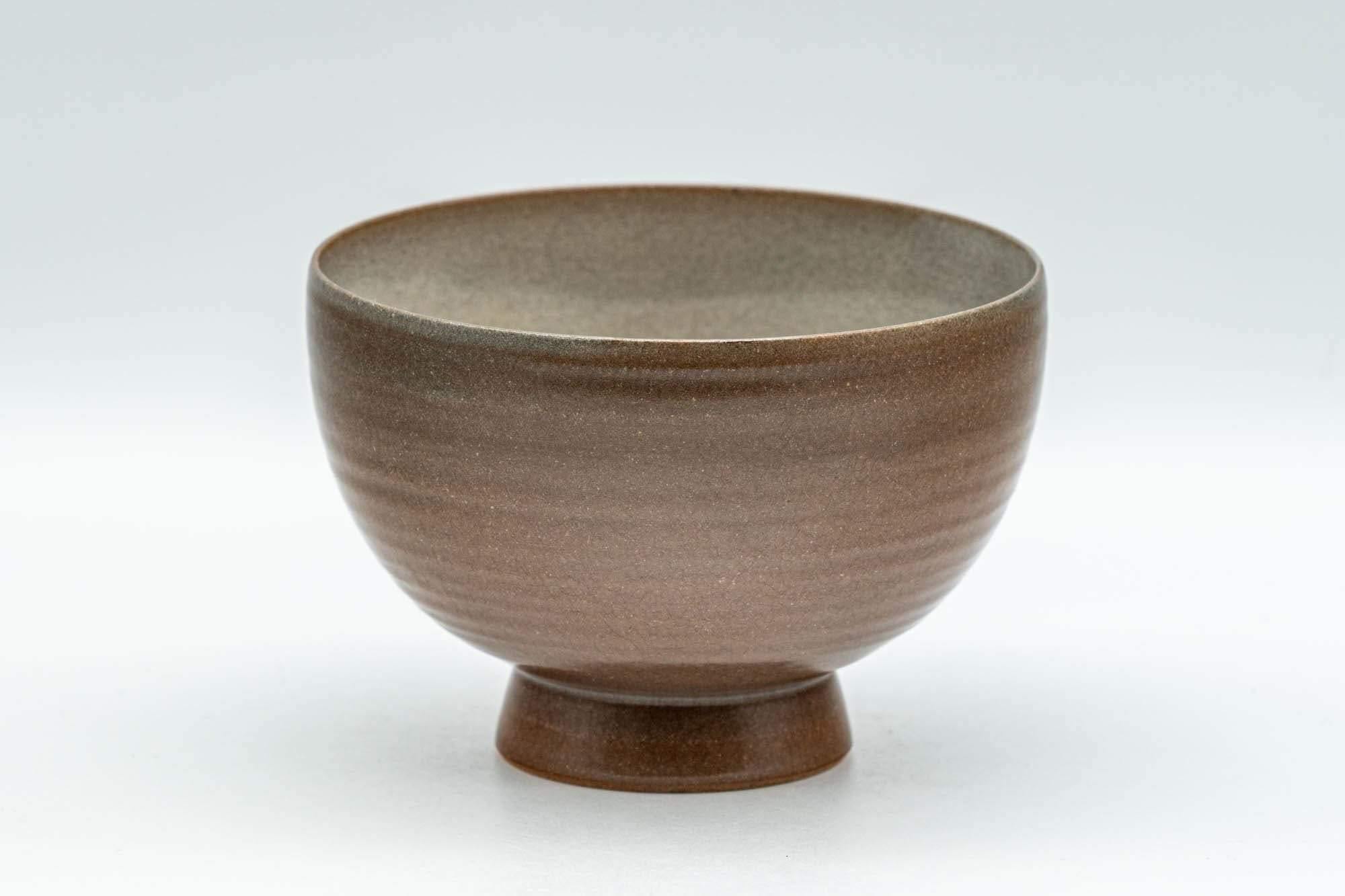 Japanese Teacups - Set of 3 Brown Glazed Lightweight Yunomi - 120ml